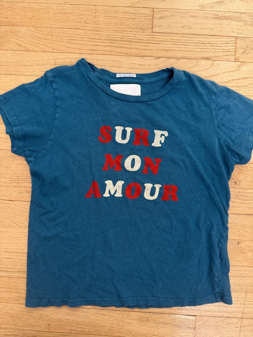 Excellent Used Condition, MOTHER Graphic Tee 'Surf Mon Amour' sz. Medium